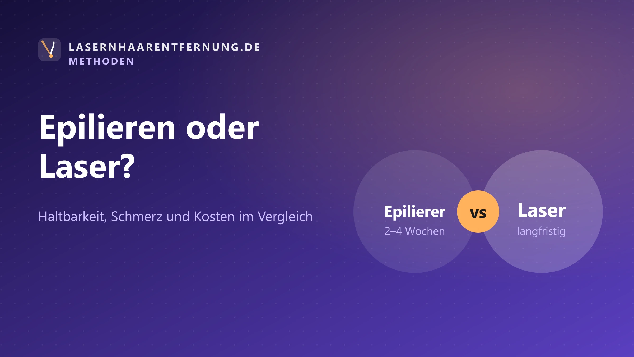 Illustration: Vergleich Epilieren und Laser-Haarentfernung