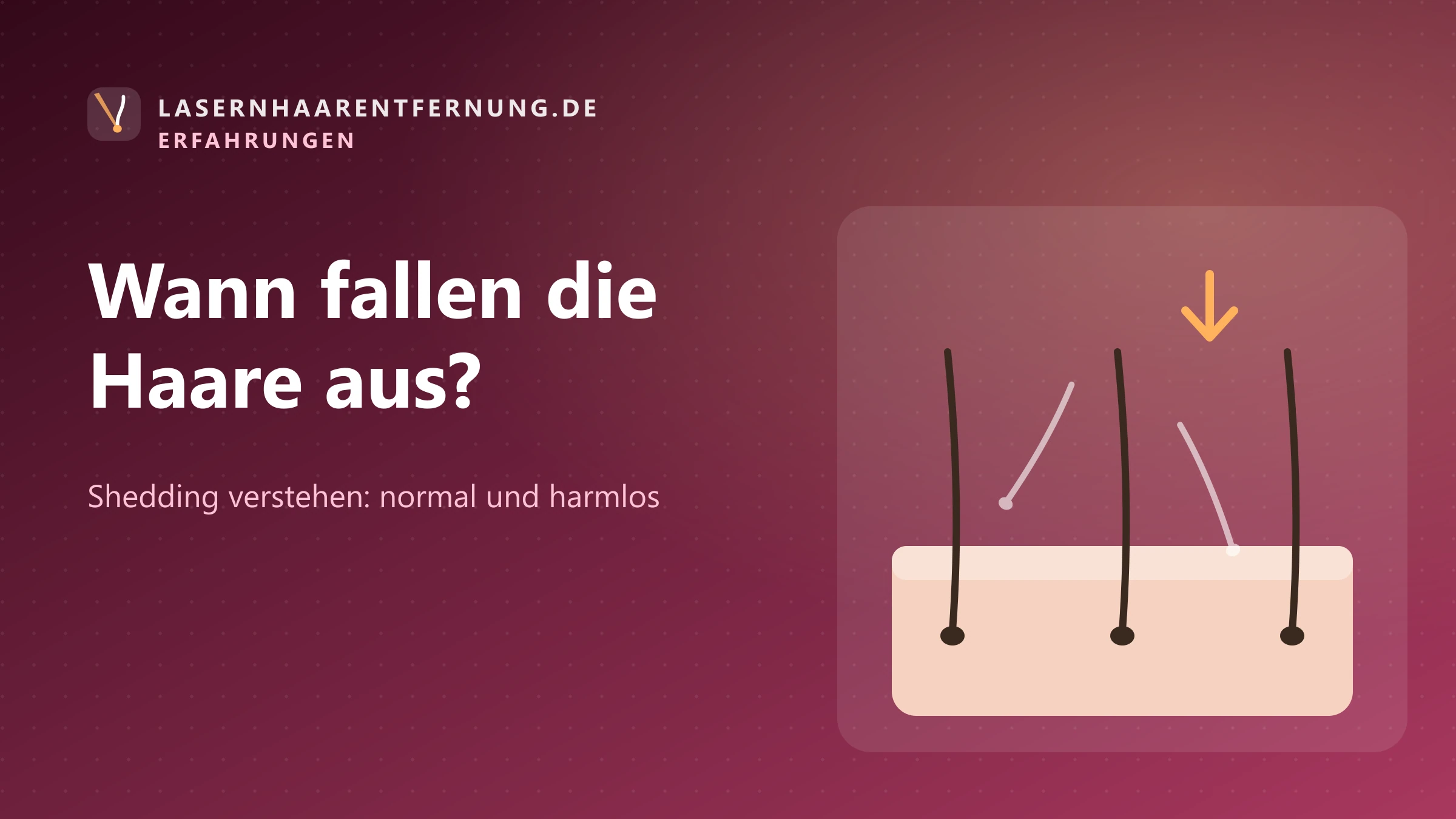 Illustration: Wann fallen die Haare nach dem Lasern aus? Shedding einfach erklärt
