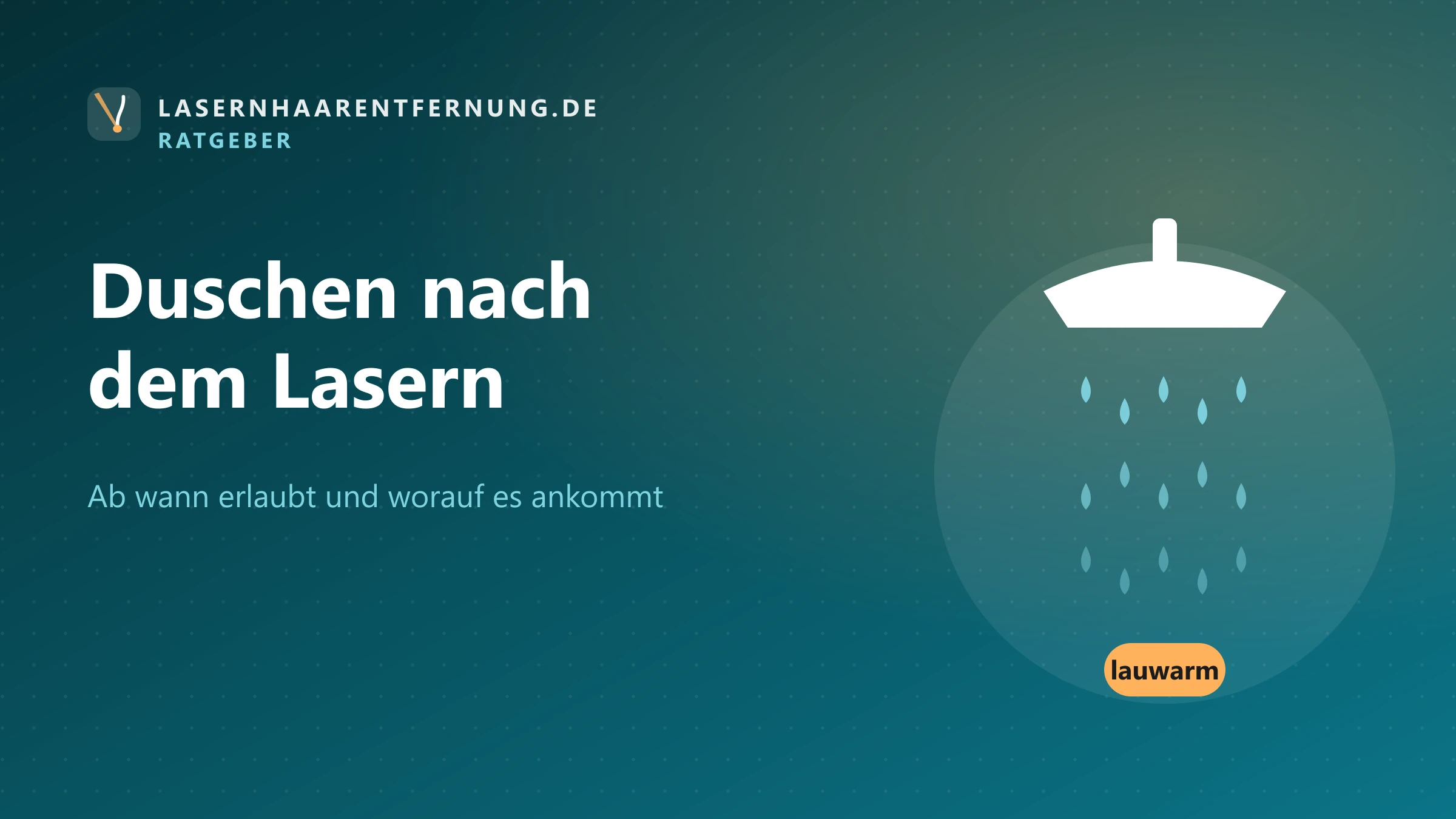 Illustration: Duschen nach der Laser-Haarentfernung