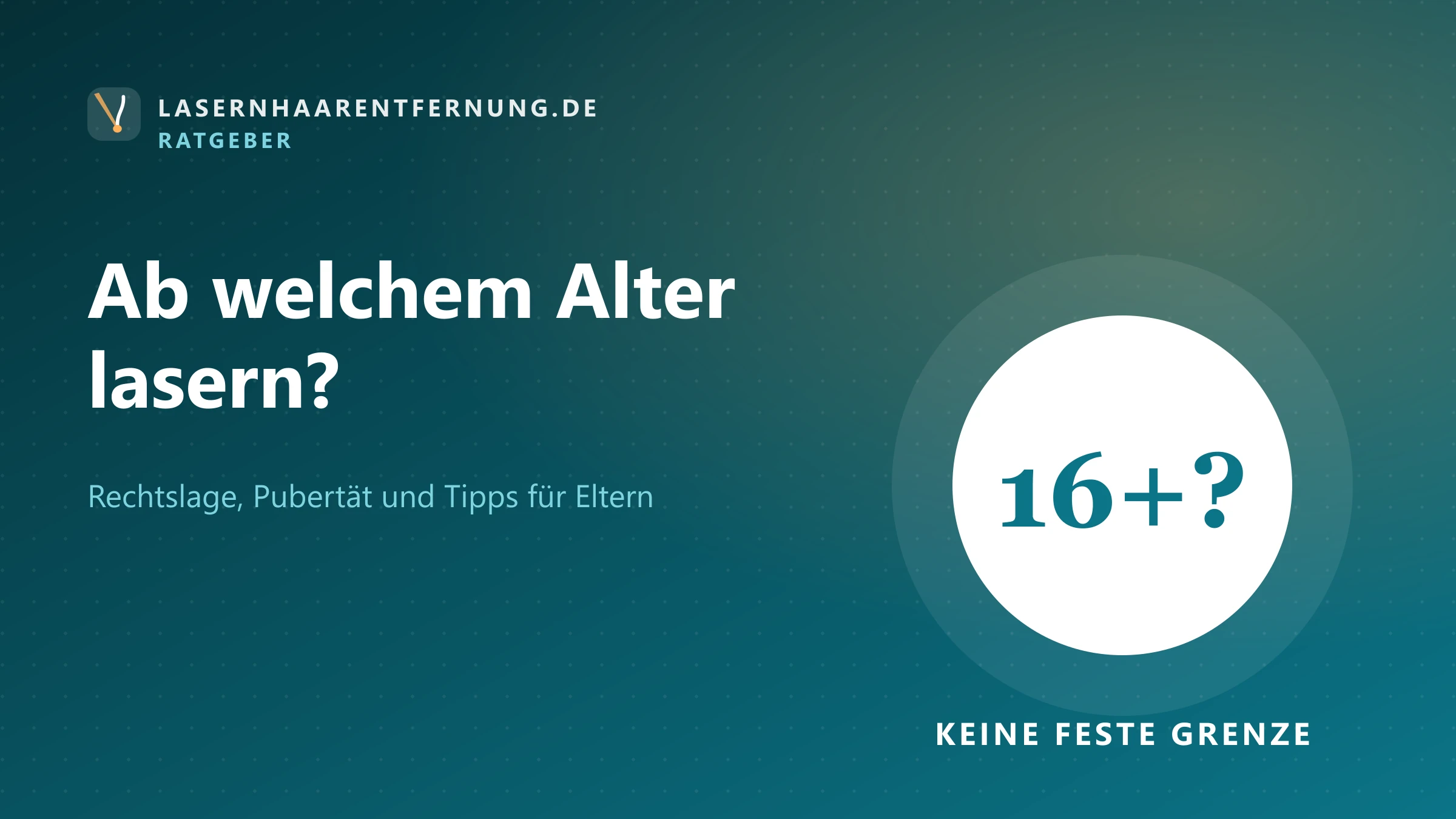 Illustration: Altersfrage bei der Laser-Haarentfernung