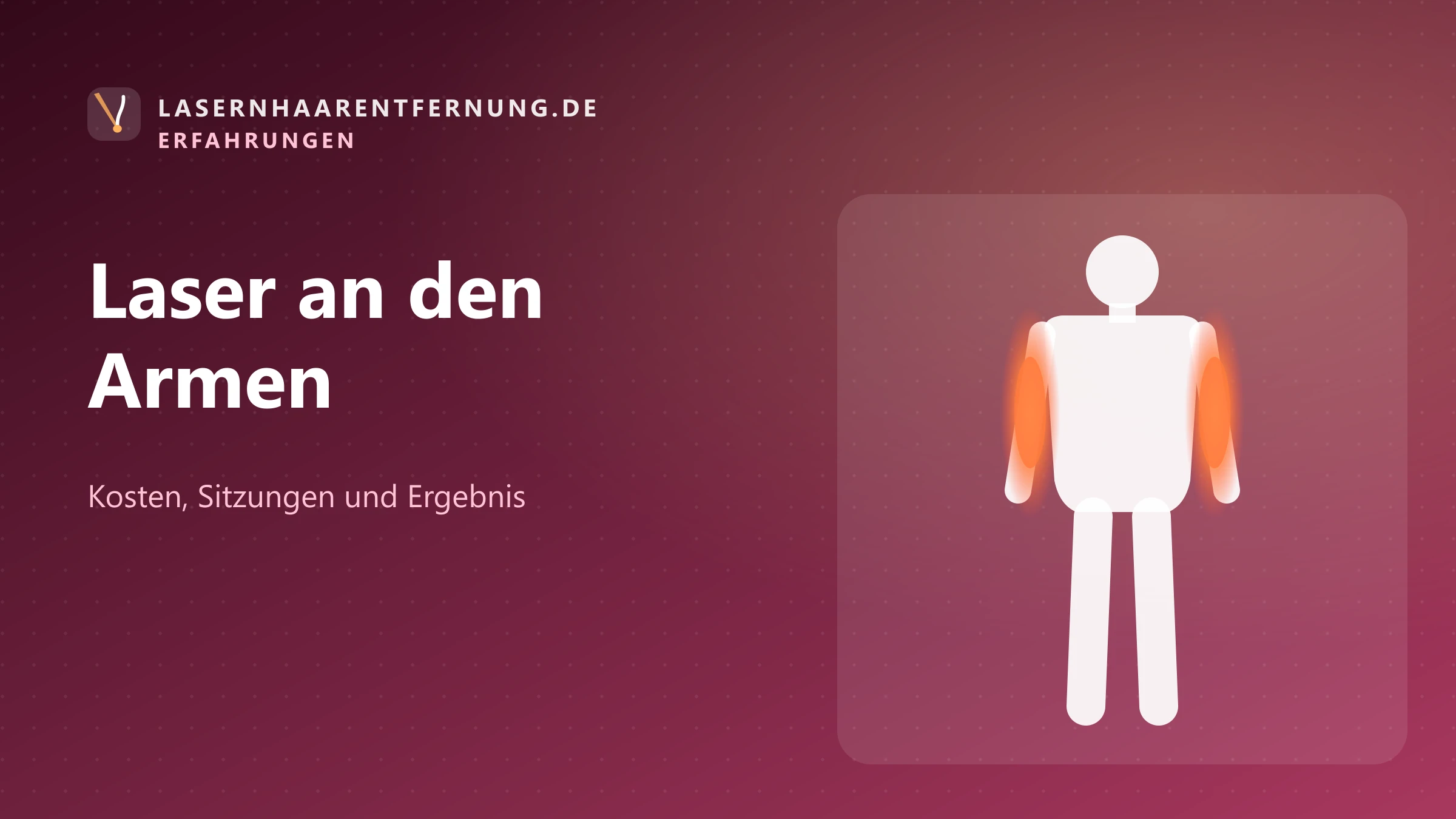 Illustration: Körperskizze mit markierten Armen für die Laser-Haarentfernung