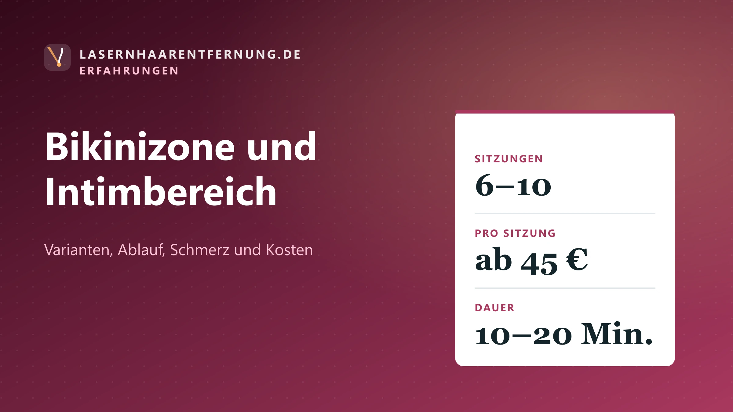 Illustration: Laser-Haarentfernung in der Bikinizone und im Intimbereich