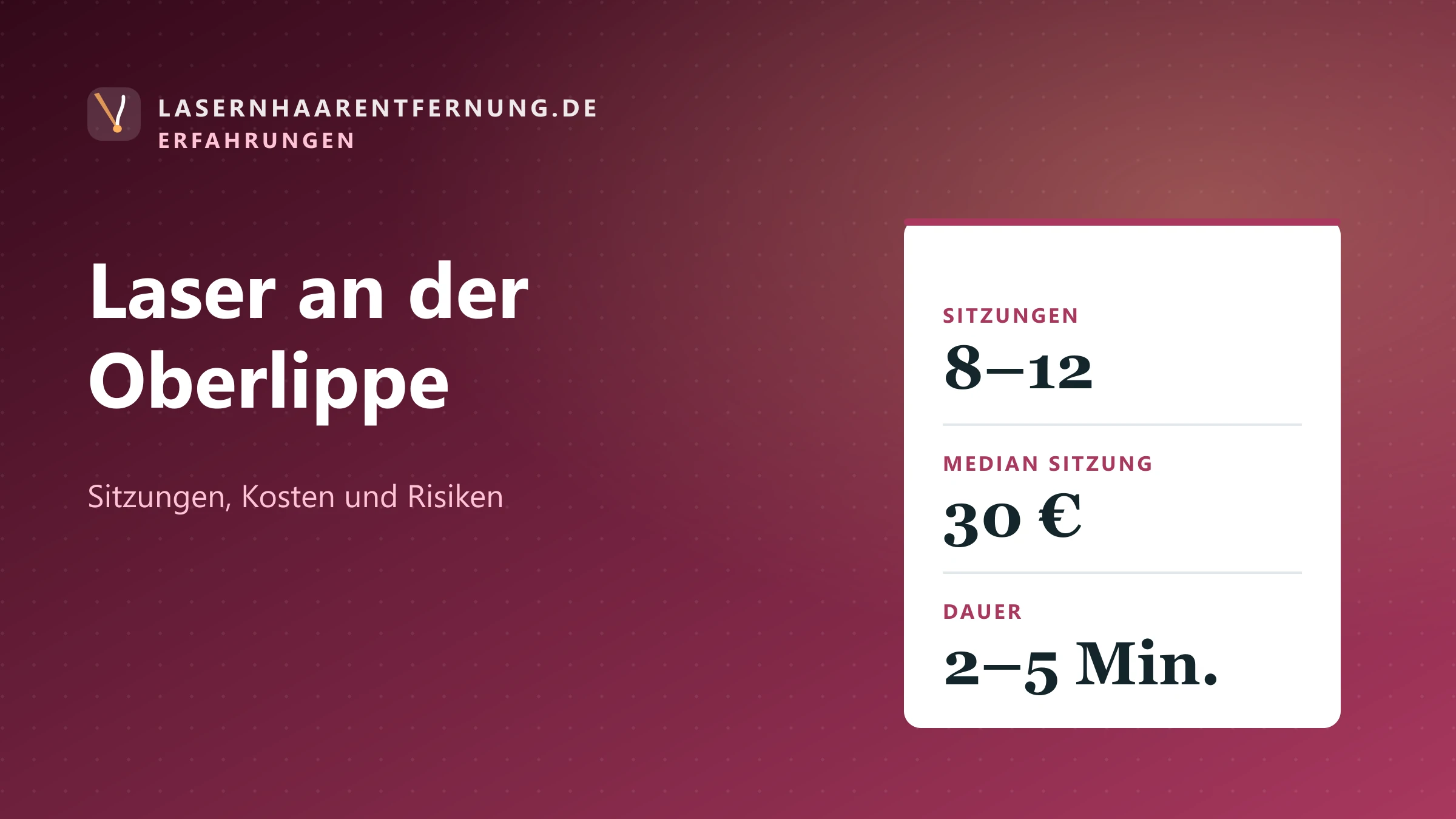Illustration: Faktenkarte zur Laser-Haarentfernung an der Oberlippe