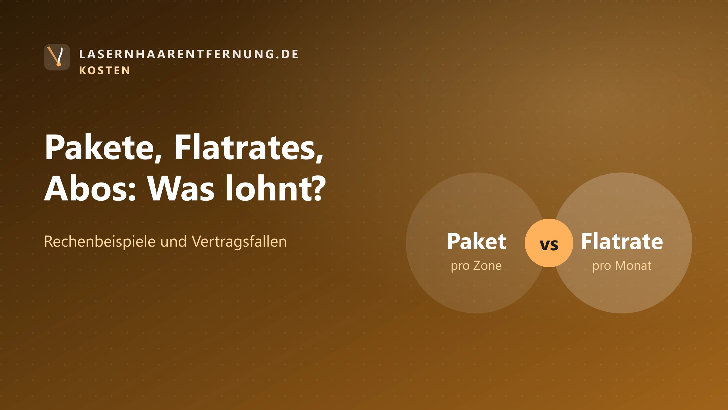 Illustration: Preismodelle der Laser-Haarentfernung im Vergleich