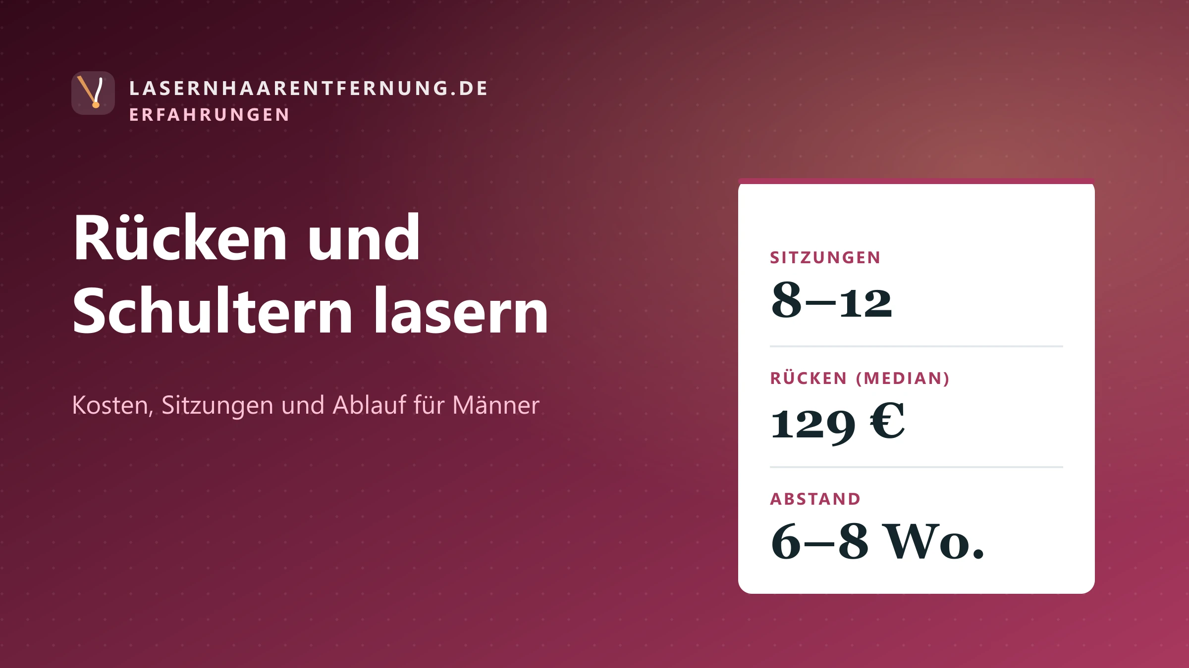 Illustration: Faktenkarte zum Lasern von Rücken und Schultern