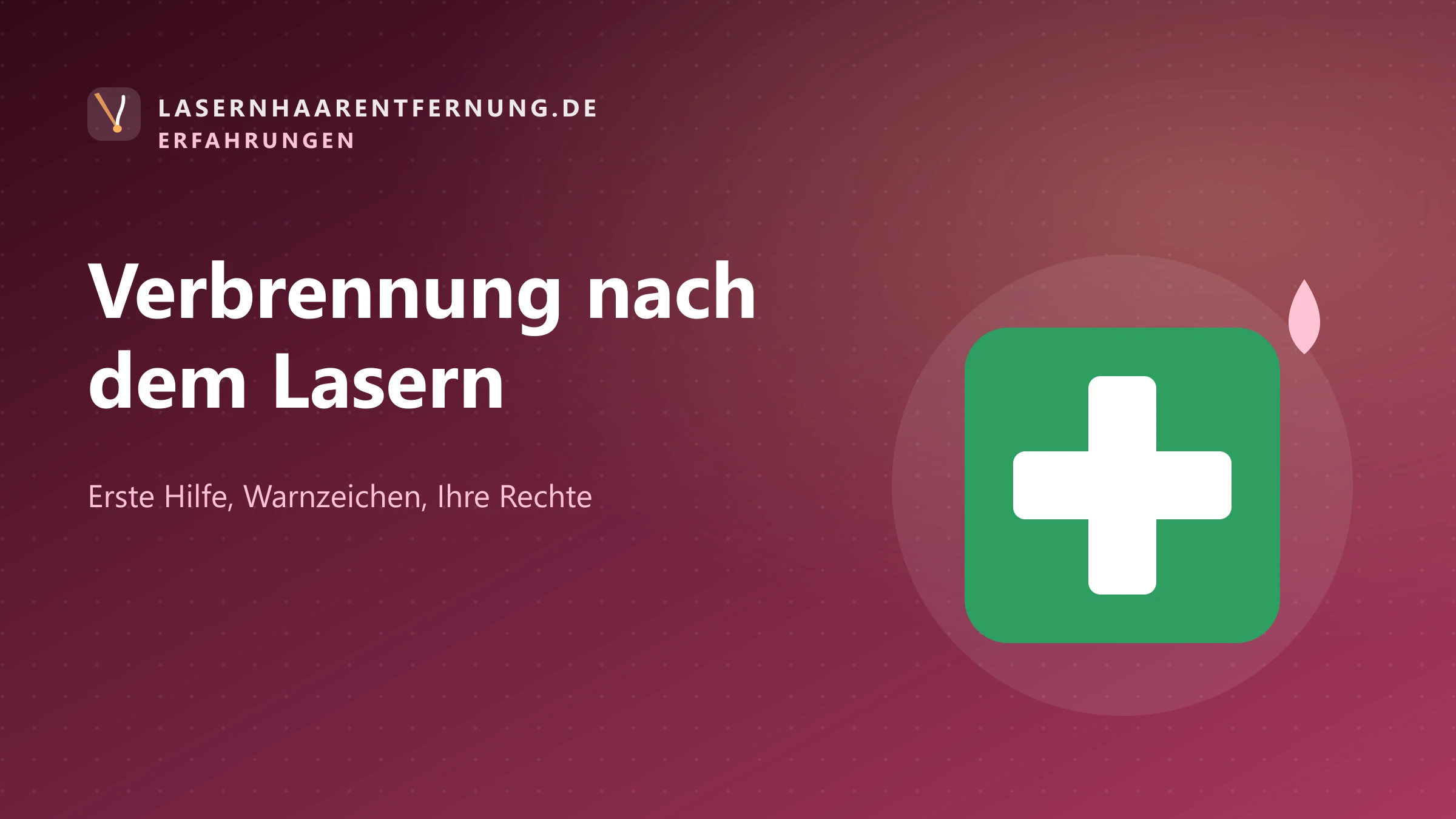 Illustration: Erste Hilfe bei Verbrennung nach der Laserbehandlung