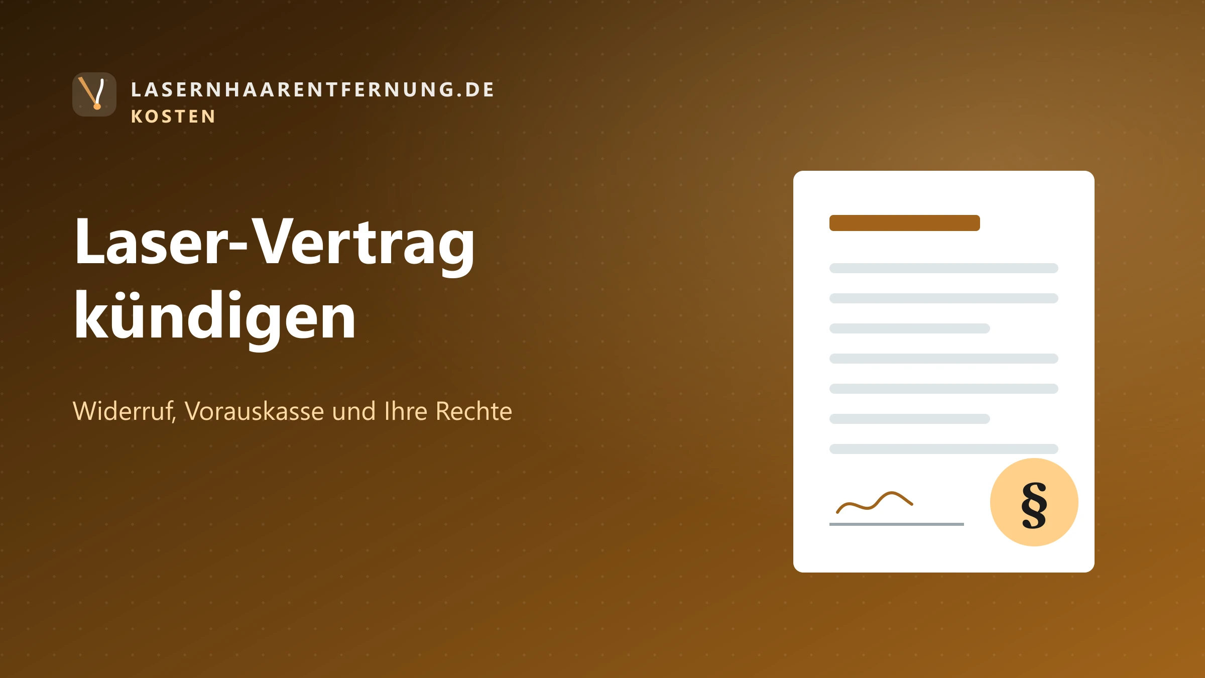 Illustration: Vertrag und Kündigung bei der Laser-Haarentfernung