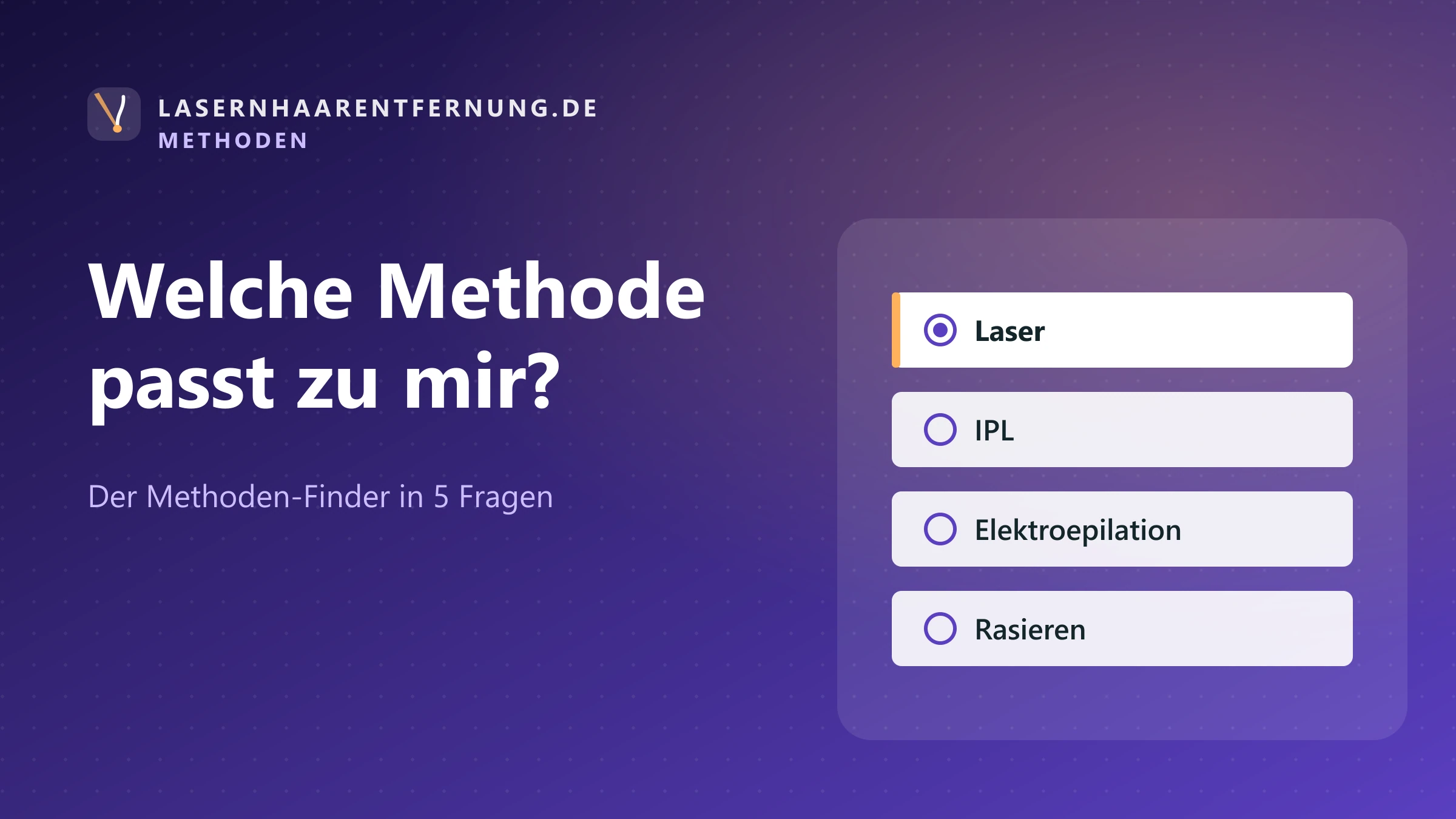 Illustration: Entscheidungshilfe für die passende Haarentfernung