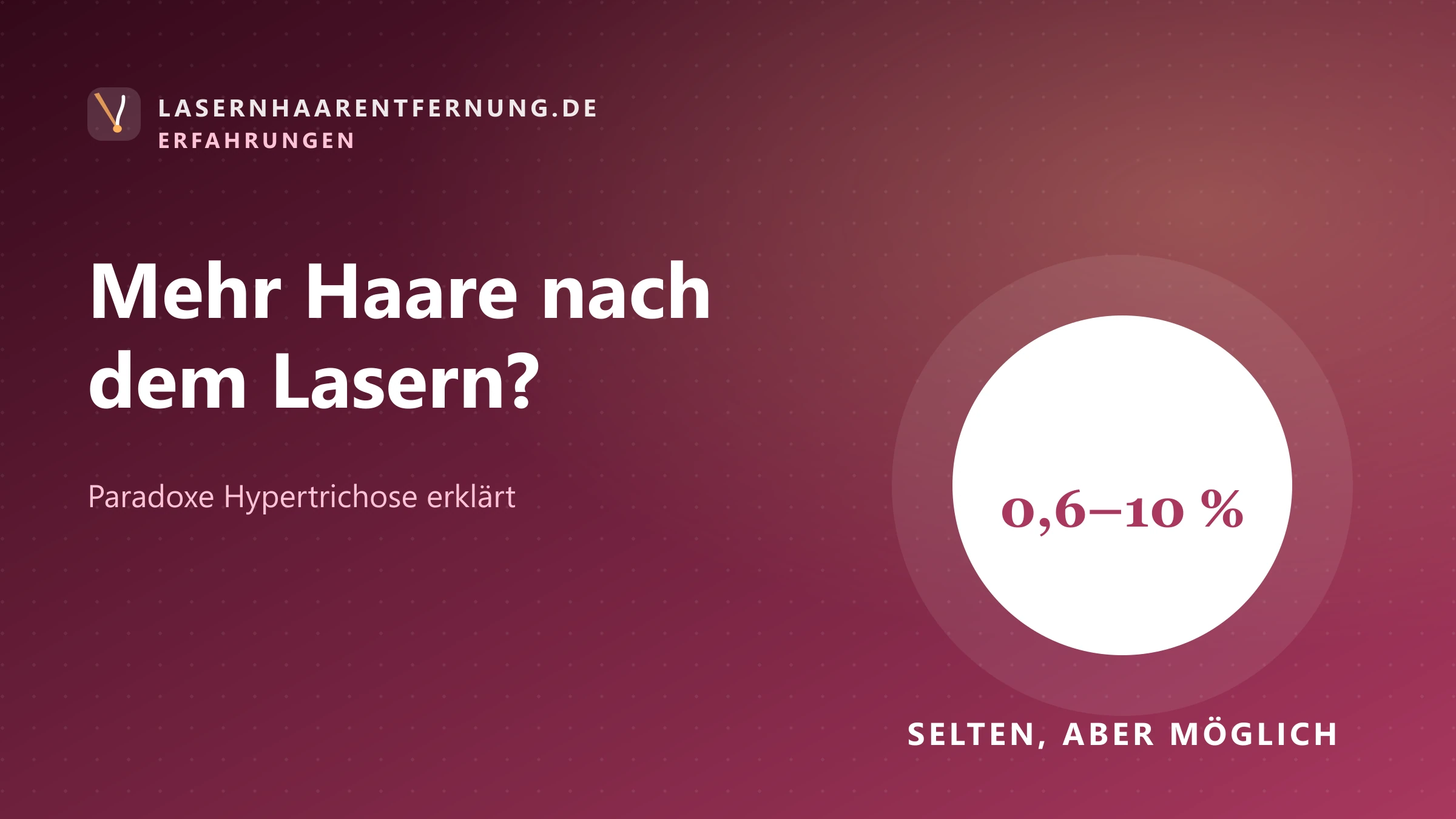 Illustration: Haarfollikel mit vermehrtem Haarwuchs nach Laserbehandlung